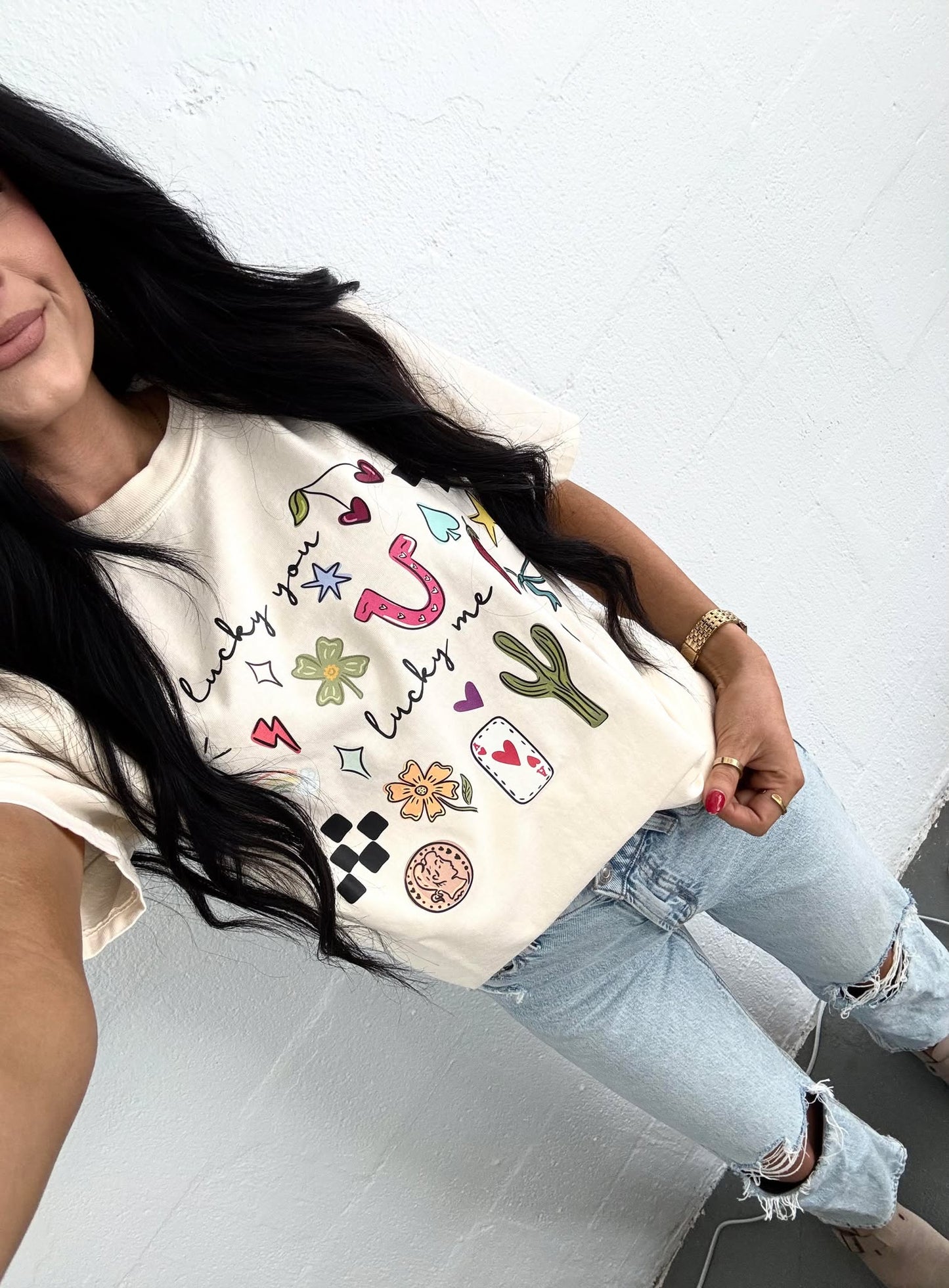 Lucky You Lucky Me Comfort Colors Graphic T-Shirt