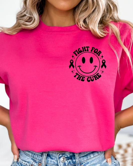 Fight For The Cure Breast Cancer Crewneck Sweatshirt