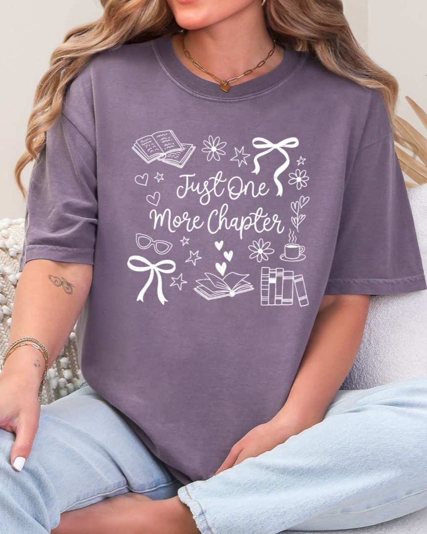 Just One More Chapter Comfort Colors Graphic Tee