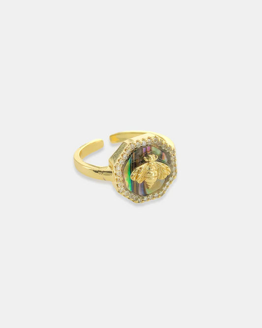 Natural Stone Bumblebee Ring