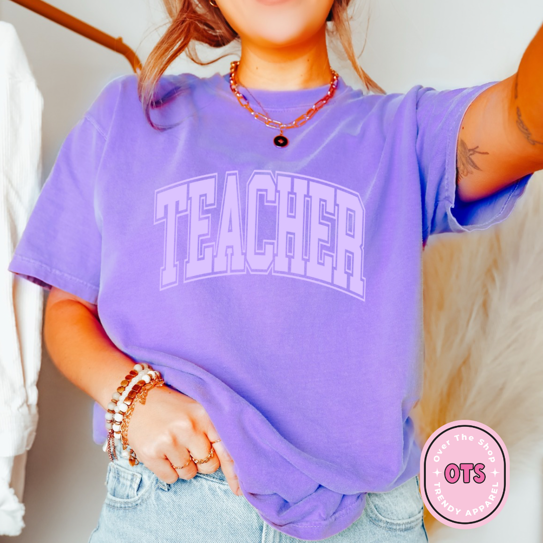 Teacher Violet Comfort Colors Tee