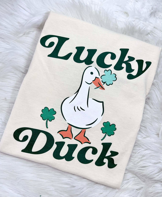 Lucky Duck Comfort Colors Graphic T-Shirt