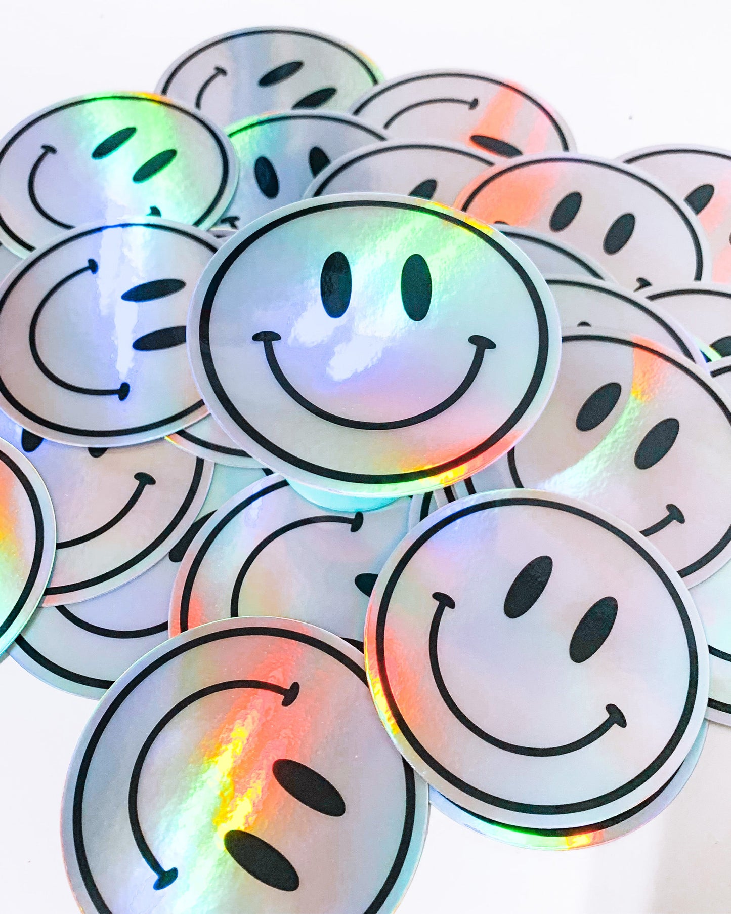 Happy Holographic Sticker